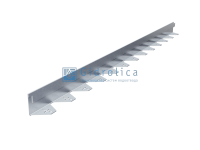Бордюр Gidrolica Line Steel L-образный из оцинкованной стали 1200х60х45х1,5мм