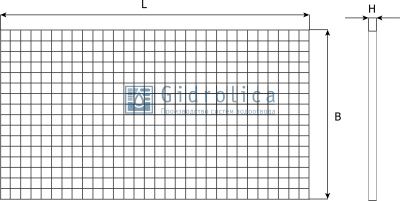 Решетка водоприемная Gidrolica Light (Лайт) РВ -50.55.100 - стальная ячеистая оцинкованная, кл. А15