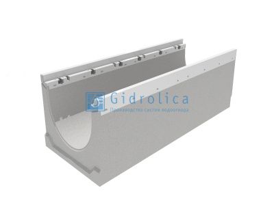 Лоток водоотводный бетонный коробчатый(СО-150мм), с оцинкованной насадкой, с уклоном 0,5% КUу 100.24,8 (15).22(15,5)-BGZ-V, № -5
