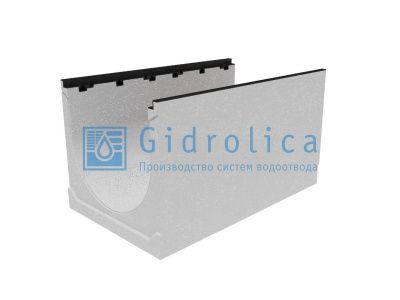 Лоток водоотводный бетонный коробчатый (СО-300мм), с чугунной насадкой КU 100.39,9 (30).42(35) - BGZ-S, № 5-0