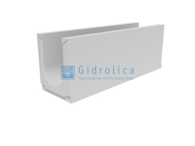 Лоток водоотводный бетонный коробчатый (СО-200мм), с уклоном 0,5% КUу 100.29,8(20).43,5(36,5) - BGU, № 28