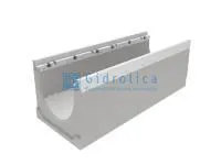 Лоток водоотводный бетонный коробчатый(СО-150мм), с оцинкованной насадкой, с уклоном 0,5% КUу 100.24,8 (15).23(16,5)-BGZ-V, № -3